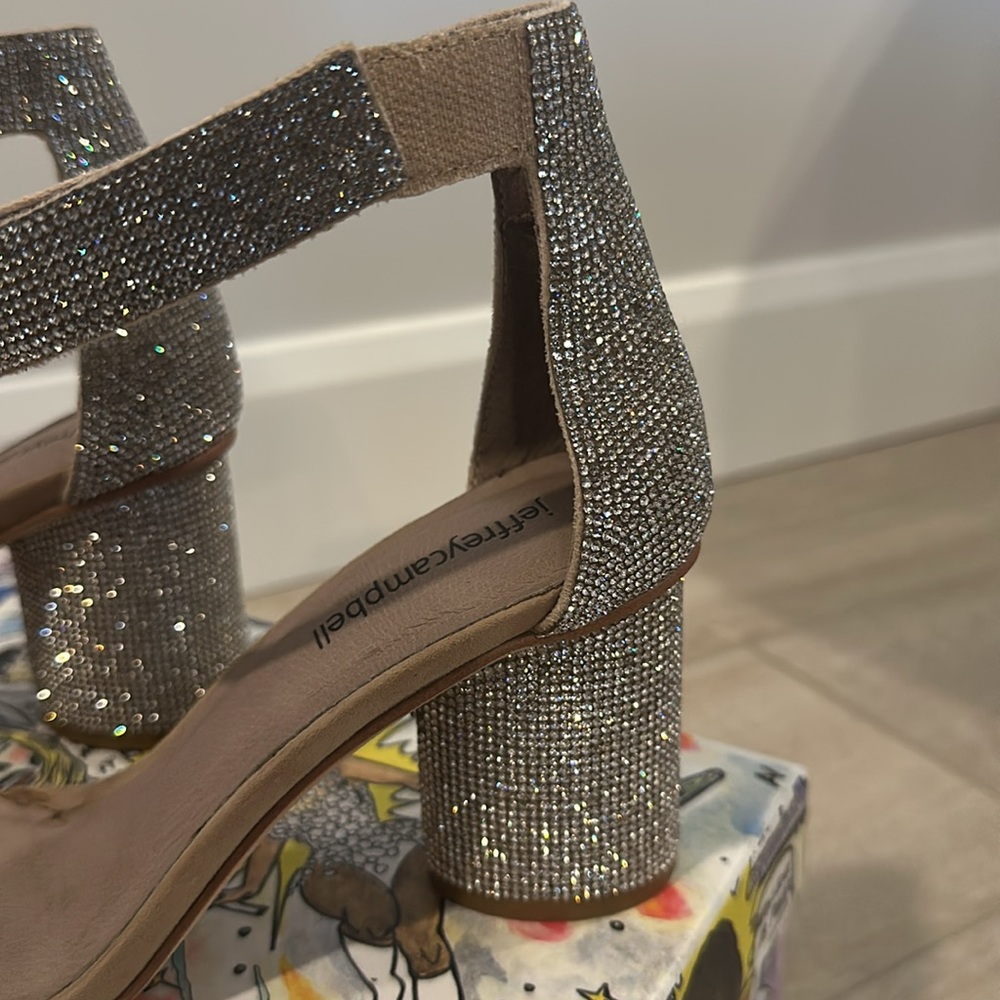 Jeffrey Campbell Rhinestone Ankle Strap Sandals - Picture 3 of 7